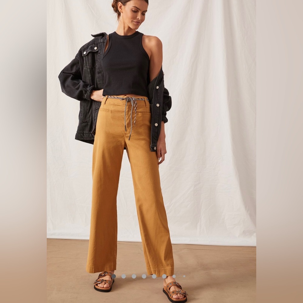 Anthropologie Mauve The Collette Full Length Wide-Leg Pants